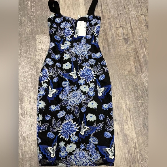 NWT Nicole Floral Cocktail Sheath Dress - Picture 4 of 4